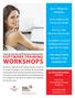 WORKSHOPS SOFTWARE TRAINING FAST, TARGETED TRAINING OUR CAMPUS OR YOUR LOCATION STUDENTS CHOOSE WORKSHOPS THAT MATTER TO THEM