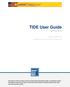 TIDE User Guide Spring 2015