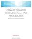 CANVAS DISASTER RECOVERY PLAN AND PROCEDURES