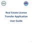 Real Estate License Transfer Application User Guide