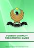 FOREIGN COMPANY REGISTRATION GUIDE