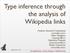 Type inference through the analysis of Wikipedia links