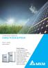 Grid PV Inverter M30A & M50A. The power behind competitiveness Delta M30A & M50A. Product Features