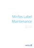 Minfos Label Maintenance. User Guide