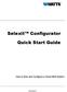 Selexit Configurator. Quick Start Guide
