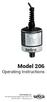 Model 206 Operating Instructions. Setra Systems, Inc. 159 Swanson Road, Boxborough, MA
