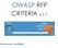 OWASP RFP CRITERIA v 1.1