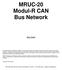 MRUC-20 Modul-R CAN Bus Network