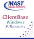 ClientBase. Windows. FUNctionality