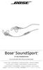 Bose SoundSport. in-ear headphones. for use with select ipod, iphone, and ipad models