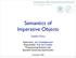 Semantics of Imperative Objects