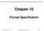 Chapter 10 Formal Specification