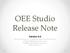 OEE Studio Release Note