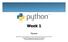 Python! Created in 1991 by Guido van Rossum (now at Google)