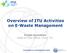 Overview of ITU Activities on E-Waste Management