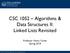CSC 1052 Algorithms & Data Structures II: Linked Lists Revisited