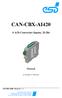 CAN-CBX-AI A/D-Converter-Inputs, 20 Bit. Manual. to Product C.3030.xx. CAN-CBX-AI420 Manual Rev. 1.3