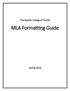 The Baptist College of Florida. MLA Formatting Guide