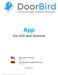 App For ios and Android App user manual Pages 1-19 App Bedienungsanleitung Seiten Version 4.11