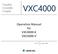Operation Manual for VXC4000 VXC4000 V