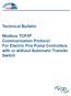 Technical Bulletin. Modbus TCP/IP Communication Protocol For Electric Fire Pump Controllers with or without Automatic Transfer Switch