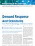 Demand Response And Standards