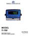 MODEL TI-700. Digital Weight Indicator (with wireless weighing capability) User Manual