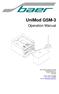 UniMod GSM-3. Operation Manual