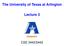The University of Texas at Arlington Lecture 3