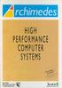 HIGH PERFORMANCE COMPUTER SYSTEMS