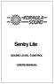 Sentry Lite SOUND LEVEL CONTROL USERS MANUAL