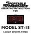 OPERATING INSTRUCTIONS FOR MODEL ST-15 5-DIGIT SPORTS TIMER