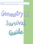 Unit 1: Fundamentals of Geometry