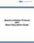 Session Initiation Protocol (SIP) Basic Description Guide