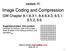 Image Coding and Compression