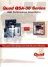 Quad QSA 30 Series. High Performance Assemblers. The system that's always more than the sum of its parts. .~!!'. Corporation