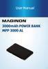User Manual. 3000mAh POWER BANK MPP 3000 AL