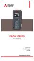 F800 SERIES Inverters POCKET REFERENCE GUIDE. us.mitsubishielectric.com/fa/en