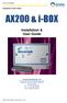 AX200 & i-box. Installation & User Guide