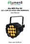 Alu HEX Par 64. (12 x 12W six-colour LEDs RGBWAUV) User Manual. Order code: ELUM114