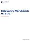 Relevancy Workbench Module. 1.0 Documentation