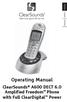 FRANÇAIS ESPAÑOL ENGLISH. Operating Manual. ClearSounds A600 DECT 6.0 Amplified Freedom Phone with Full ClearDigital Power 1 ENGLISH