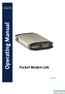 Operating Manual Pocket Modem 56k
