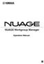 NUAGE Workgroup Manager. Operation Manual