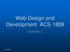 Web Design and Development ACS-1809