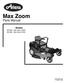 Max Zoom. Parts Manual. Models Max Zoom Max Zoom B 9/09 Printed in USA