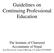 Guidelines on Continuing Professional Education