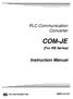 PLC Communication Converter COM-JE. [For RB Series] Instruction Manual IMR01Y41-E3 RKC INSTRUMENT INC.