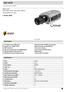 NXC-1401M. Art-Nr Main Features. Specifications. NXC-1401M 1/3 Network Camera, Colour, ONVIF, 1280x720, H.264, MJPEG, PoE, 12/24V