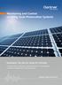 Monitoring and Control of Utility Scale Photovoltaic Systems